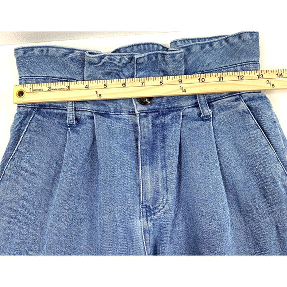 Who What Wear Jeans Womens 2 High Waist Y2K Look Pleated Tapered Leg Light Wash - Picture 5 of 8